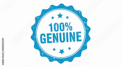 Authentic 100% Genuine stamp vector illustration design.