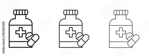 Supplement icon simple line design - Simple Vector Illustration