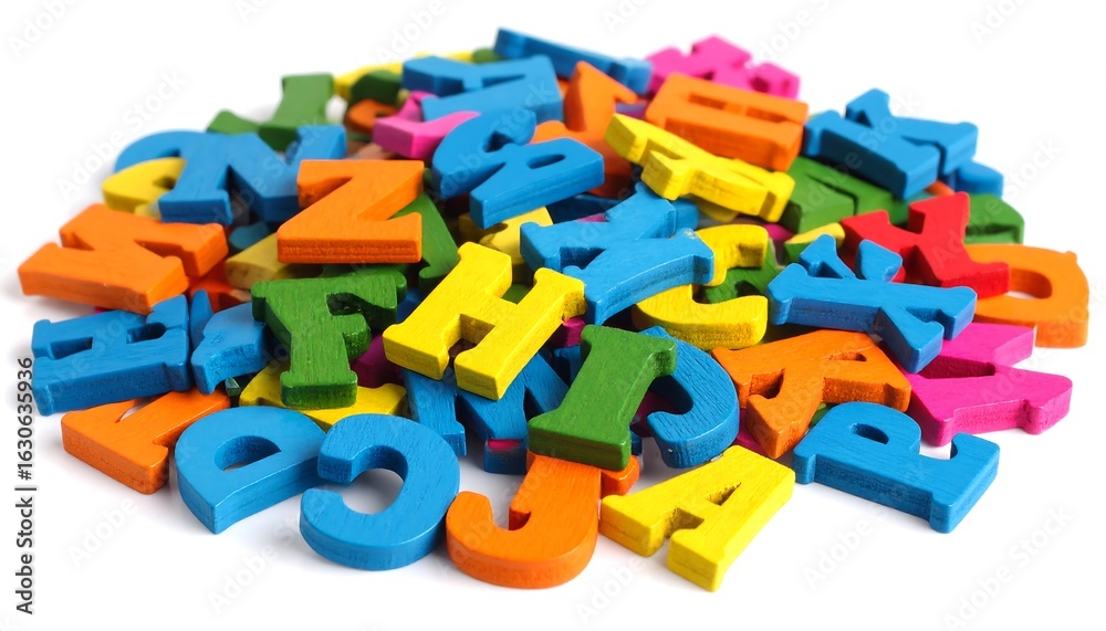 Naklejka premium Colorful alphabet blocks