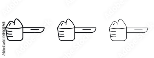 Scoop icon simple line design - Simple Vector Illustration
