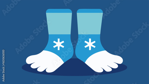 Feet and Shoes Closeup view of the persons feet in specialized cryotherapy footwear emphasizing comfort and protection during the cold exposure.