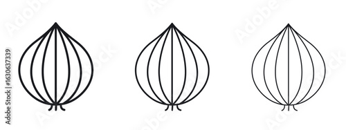 Onion icon simple line design - Simple Vector Illustration