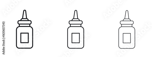 Oil dropper bottle icon simple line design - Simple Vector Illustration