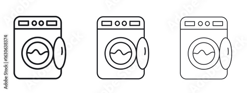Laundry icon simple line design - Simple Vector Illustration