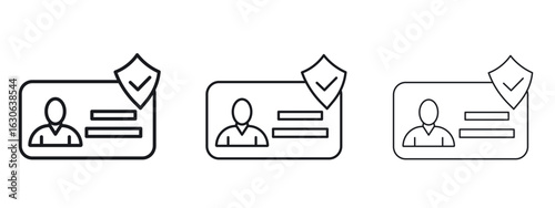 KYC icon simple line design - Simple Vector Illustration