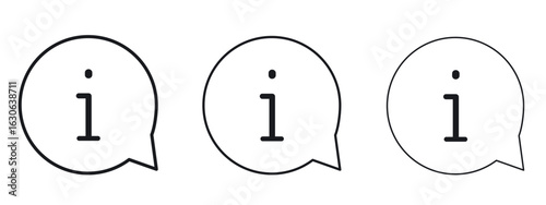 Information icon simple line design - Simple Vector Illustration