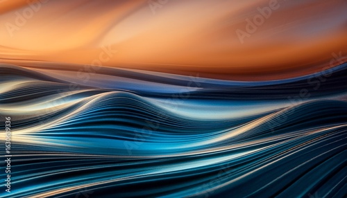 opulent visuals of undulating waves in rich color tones