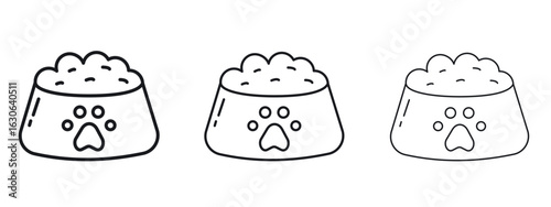 Dog food icon simple line design - Simple Vector Illustration