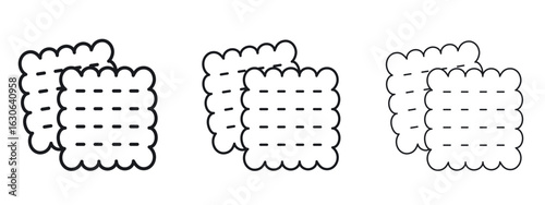 Crackers icon simple line design - Simple Vector Illustration