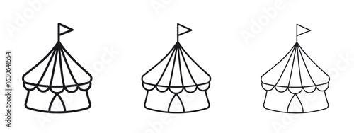 Circus tent icon simple line design - Simple Vector Illustration