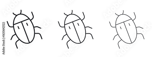 Bug icon simple line design - Simple Vector Illustration