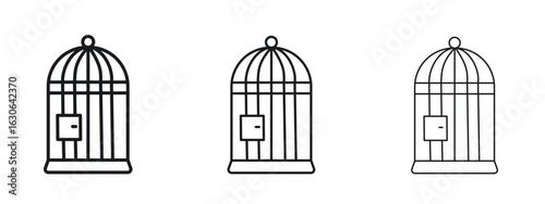 Bird cage icon simple line design - Simple Vector Illustration