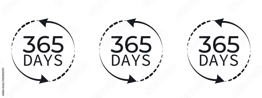 Obraz premium 365 day icon simple line design - Simple Vector Illustration