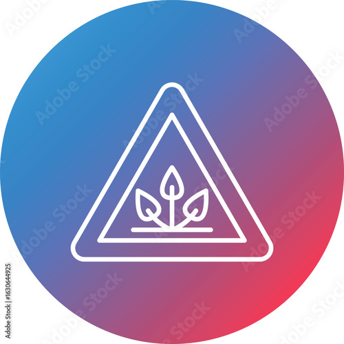 Extinction Line Gradient Circle Background Icon