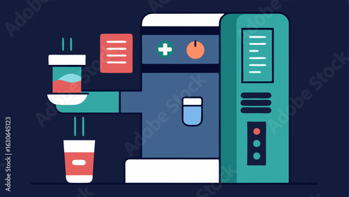 Automated Dispenser A hightech automated supplement dispenser similar to a coffee machine with an interface that personalizes daily dosages based on user input.