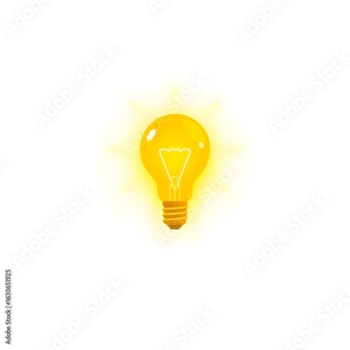 light bulb on white background