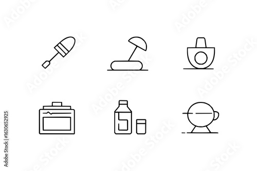 Explore beauty products and skincare essentials vector icons for makeup and personal care routine needs