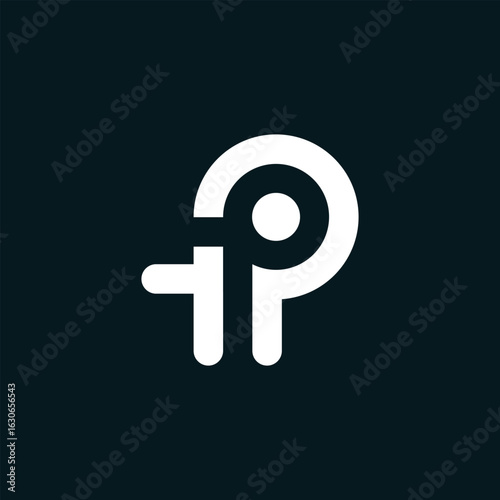 Letter Tp or Pt royalty minimal luxury unique logo