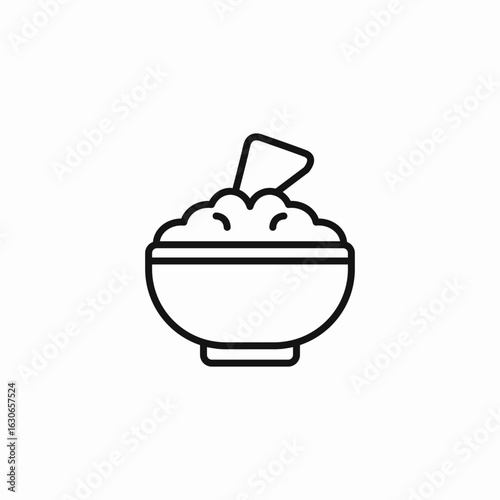 bowl of chips icon sign vector