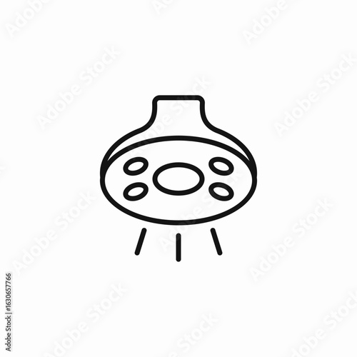 ceiling downlight fixture icon sign vector