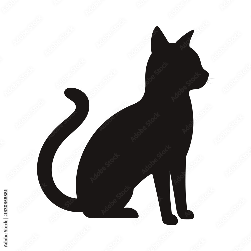Fototapeta premium Cat Silhouette Vector illustration
