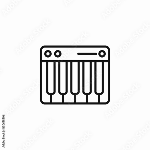 electronic keyboard piano icon sign vector