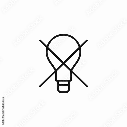 light bulb off icon sign vector