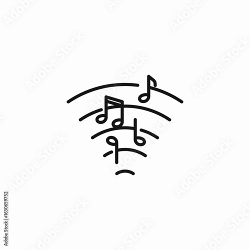 music notes signal icon sign vector