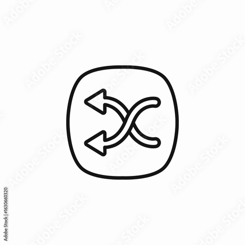 shuffle arrows random icon sign vector