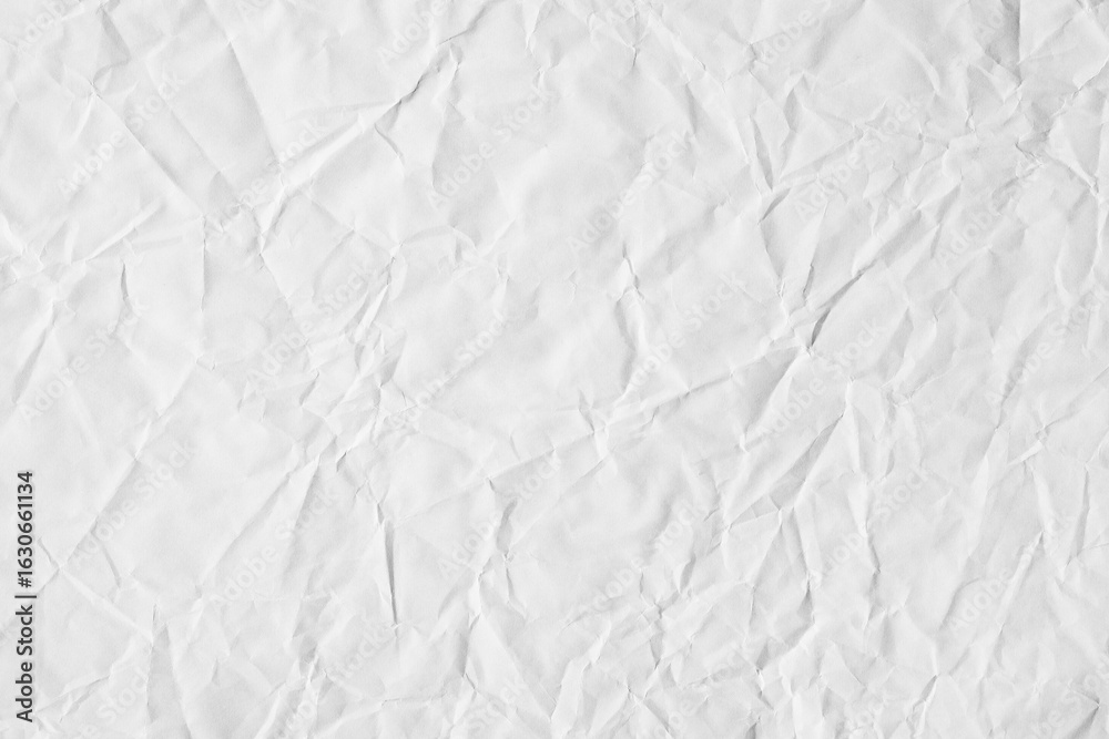Fototapeta premium White crumpled paper sheet texture