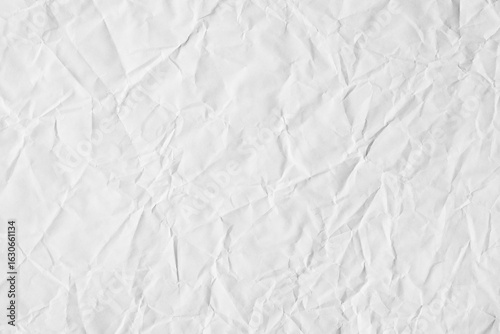 White crumpled paper sheet texture