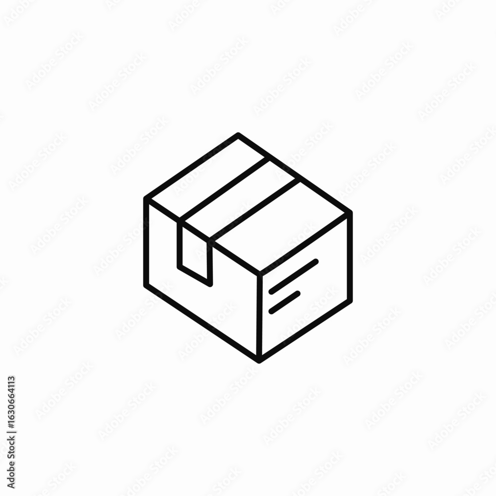 cardboard shipping box icon sign vector cardboard shipping box icon sign vector