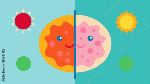 Cellular Renewal Cycle A circular diagram illustrating the cycle of cellular renewal with stages labeled such as Damage Repair and Regeneration.