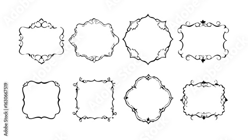 Decorative frames vectors borders vintage label design elegant ornate collection