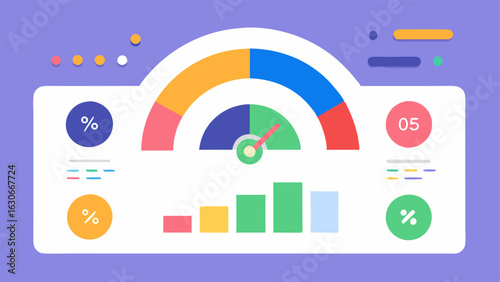 Dashboard Overview A colorful dashboard displaying key health metrics such as steps taken calories burned and hours slept with circular progress bars and icons representing each