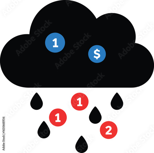 Financial Risk and Uncertainty Vector Illustration, Economic Downturn and Market Volatility Concept, Investment Loss and Business Crisis Symbolism, Recession and Bankruptcy Warning Graphic.