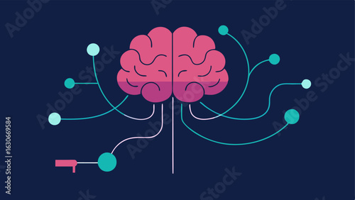 Brainwaves in Action A simplified brain image with animated lines connecting to a glowing device illustrating the flow of brainwave data being analyzed.