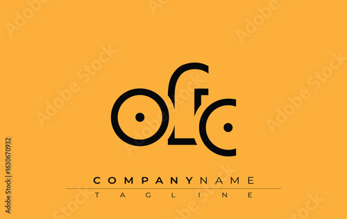 OFC abstract letter design. Modern Business Logo Design With Abstract Typography and Contemporary Style