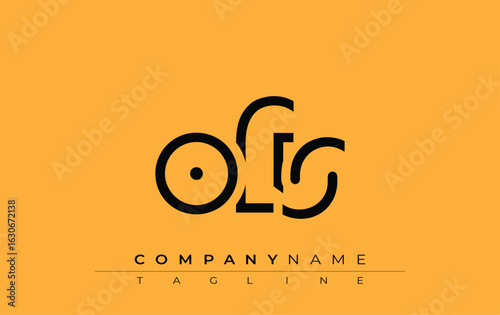 OFS abstract letter design. Modern Business Logo Design With Abstract Typography and Contemporary Style