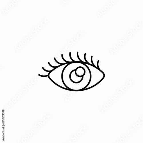 eye contact lens icon sign vector