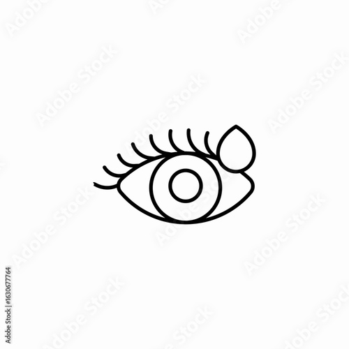 eye drop application icon sign vector