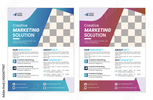 Clean & Creative Business Flyer Design Layout.