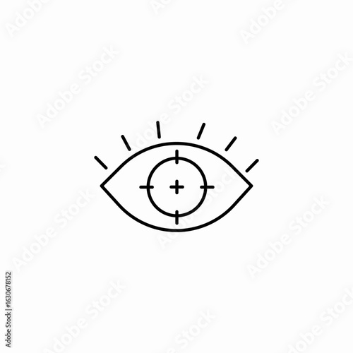 eye target focus icon sign vector