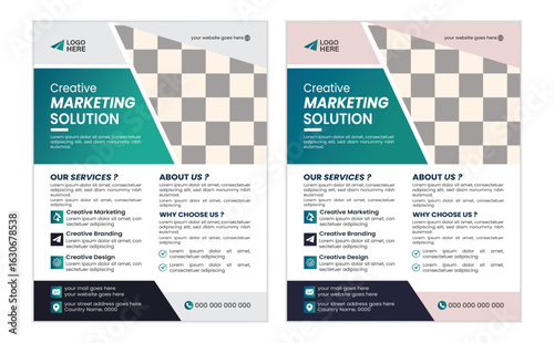 Modern corporate A4 business flyer design template Corporate creative colorful business flyer template design.