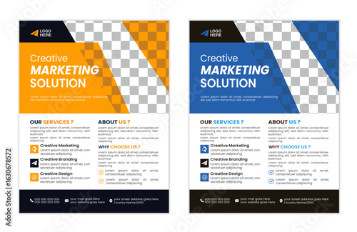 Modern corporate A4 business flyer design template Corporate creative colorful business flyer template design.