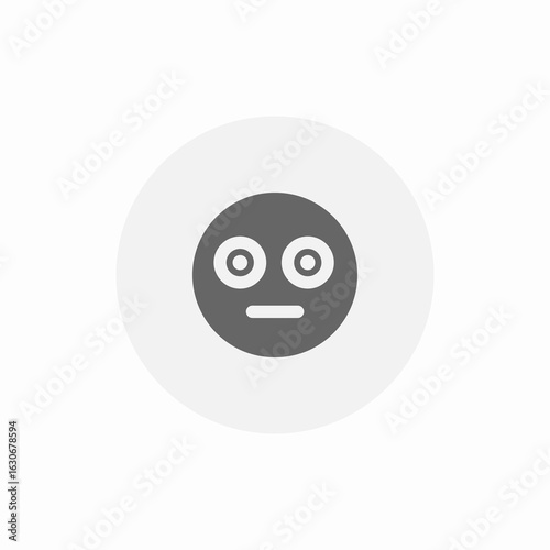 stunned mood icon sign vector