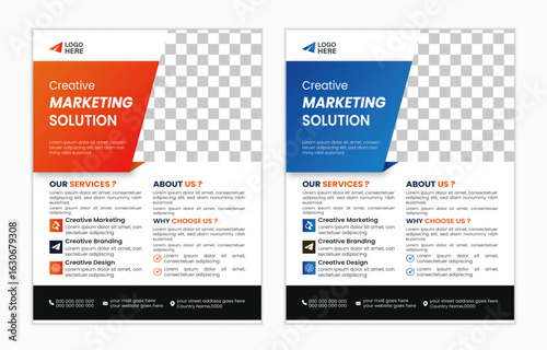 Modern corporate A4 business flyer design template Corporate creative colorful business flyer template design.