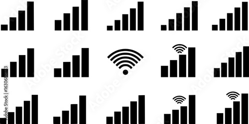 Wi Fi icon vector set. wireless illustration sign collection. signal symbol.
