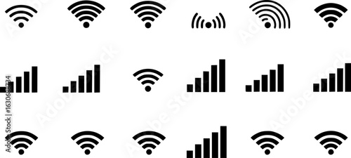 Wi Fi icon vector set. wireless illustration sign collection. signal symbol.
