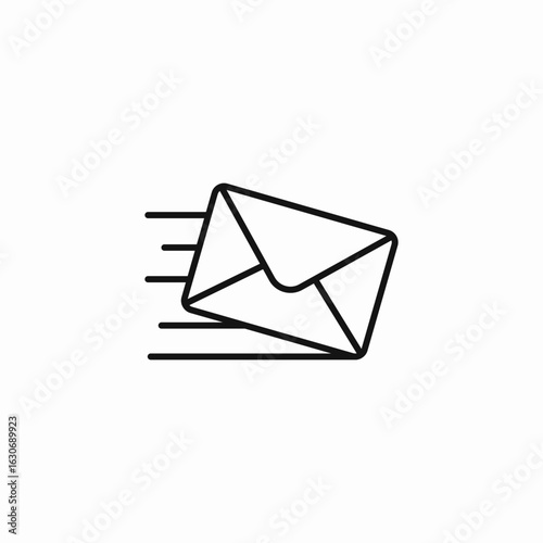 sending mail fast icon sign vector